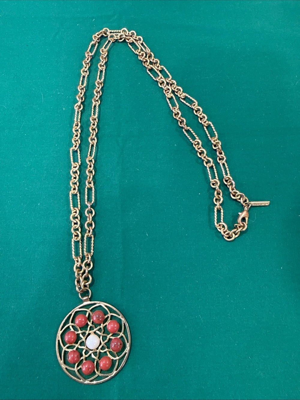 Daisy Fuentes Goldtone Medallion Pendant Necklace. 75F